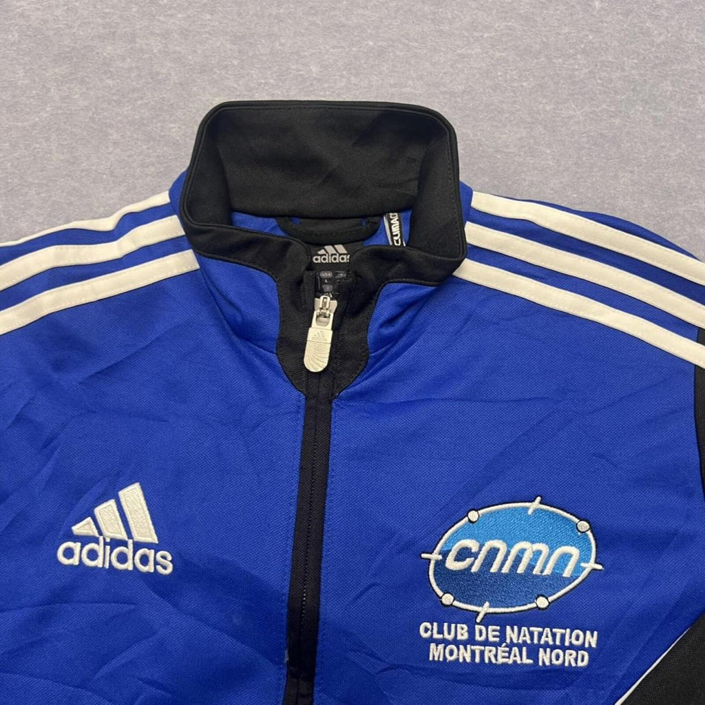 Adidas CNMN Club de Natation Montreal Nord Track Jacket Blue & Black Men's Small