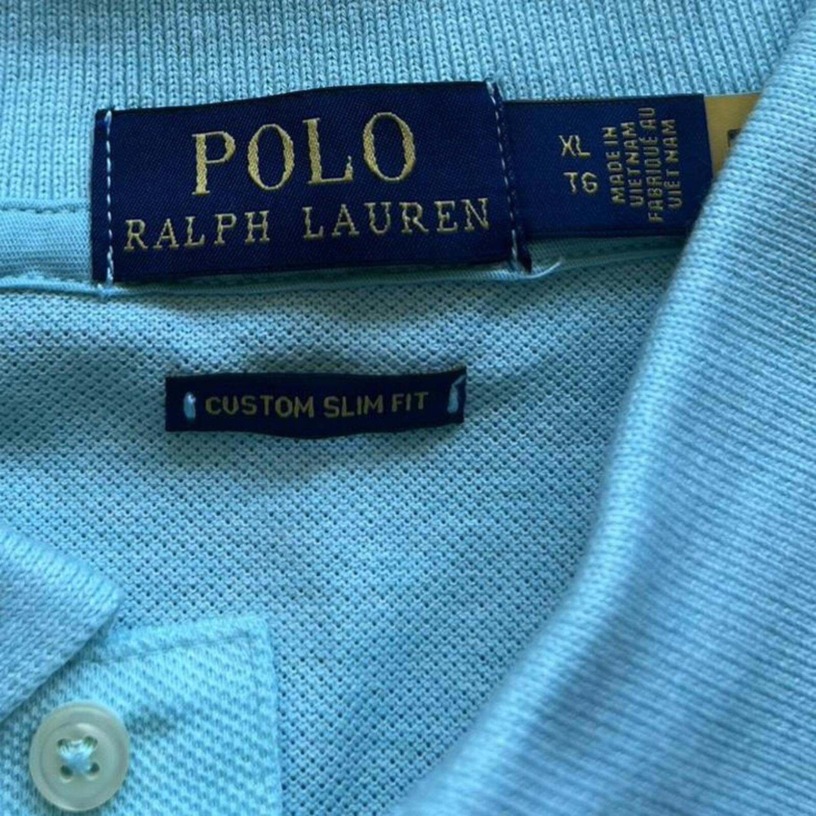 Vintage Polo Ralph Lauren Men’s Aqua Peppermint Dress Polo (Beige Pony) XL