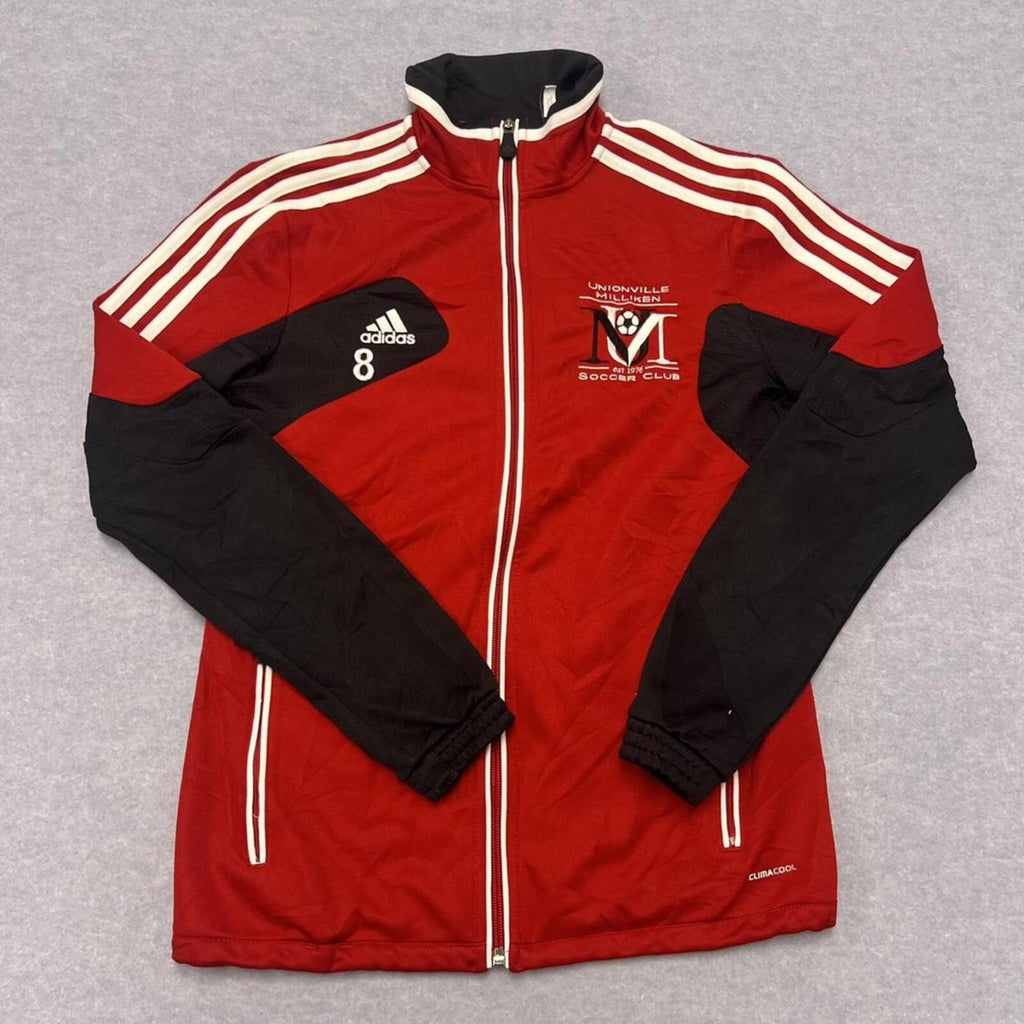 Adidas Unionville Milliken Soccer Club Track Jacket Red Black No.8 Men's Small