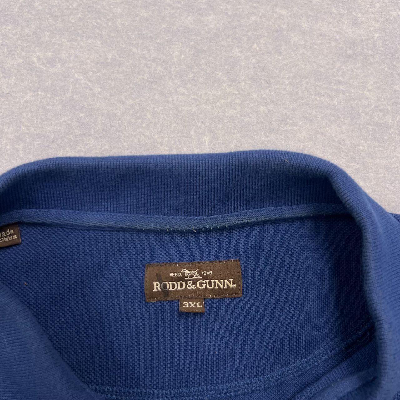Vintage Rodd & Gunn Navy Blue Polo Shirt Brown Dog Logo Old Money Men's 3XL